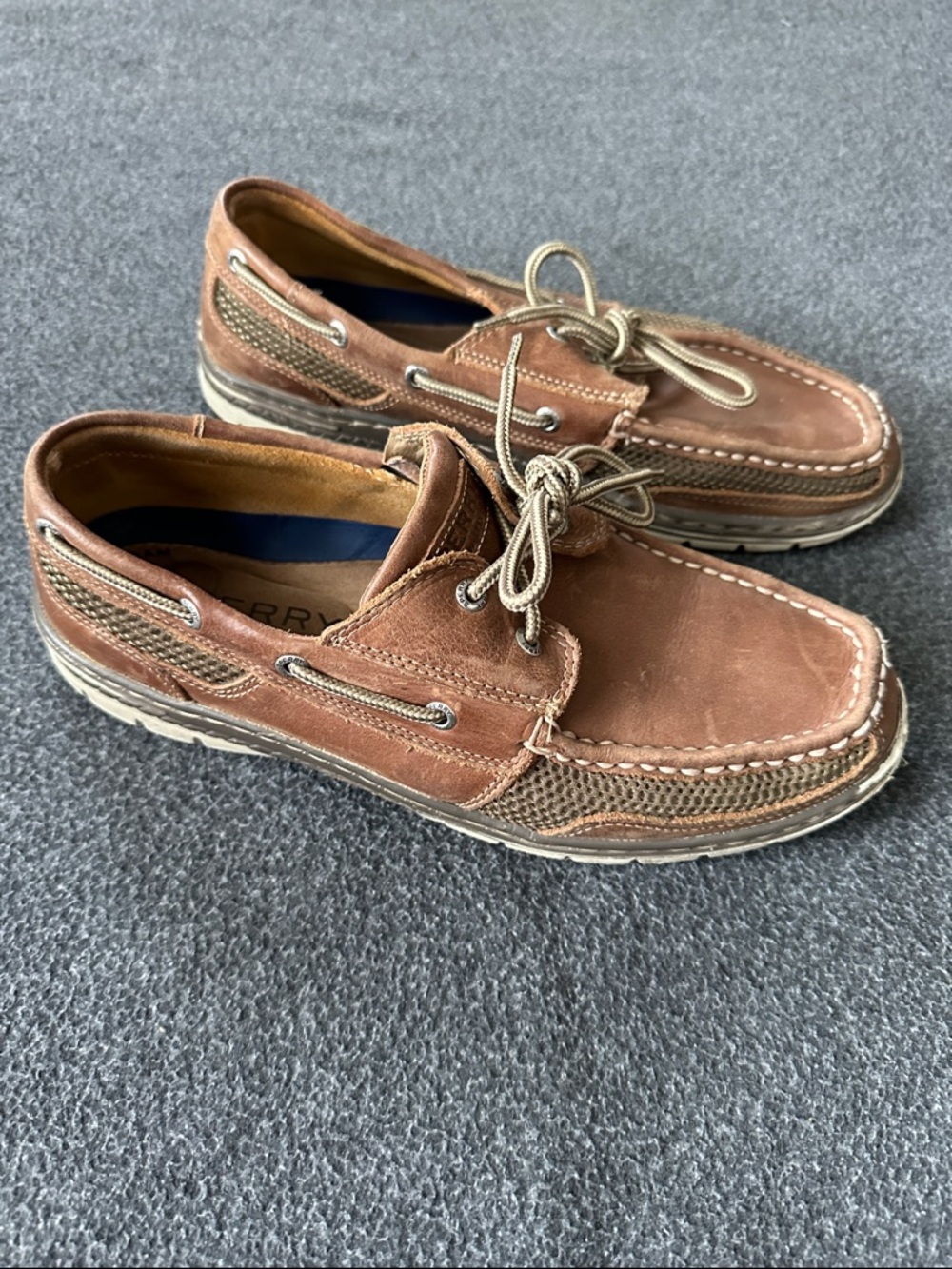 Sperry; Men's Brown Leather Boat Shoes - Classic Lace-Up Casual